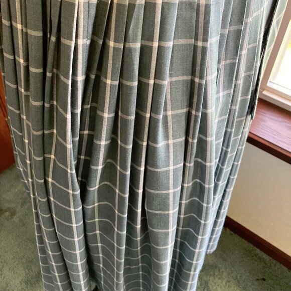 Vintage pleated short sleeve attached neck tie back zipper dress Henry Lee brand - Picture 4 of 16